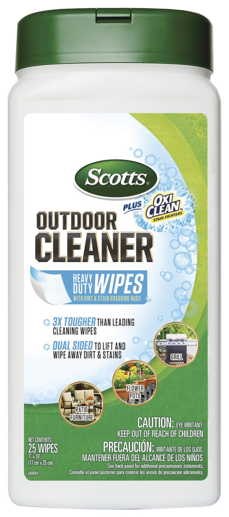 Scotts Outdoor Cleaner Plus OxiClean Heavy Duty Wipes - Image 1